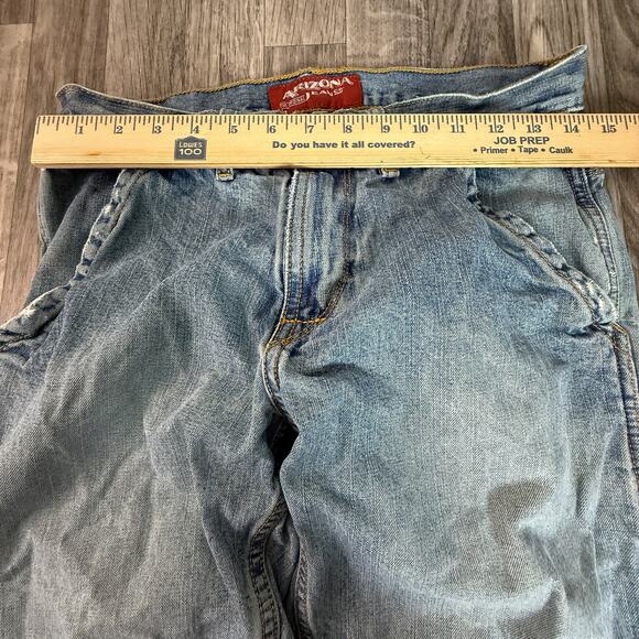 Arizona Jean Co Men’s Blue Denim Carpenter Jeans 30x30 Relaxed Fit Workwear - Picture 6 of 9